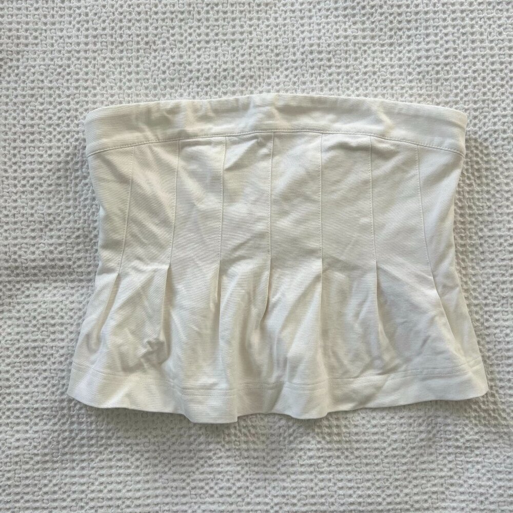 Maeve strapless pleated top
